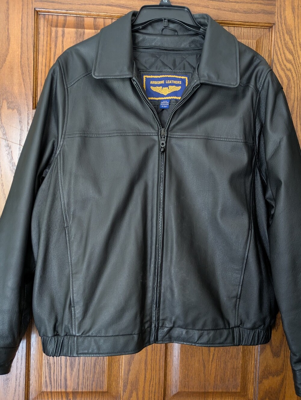 Men’s Airborne Leathers 100% Leather Zip Front Jacket w/ Zip In/Out Lining - XL